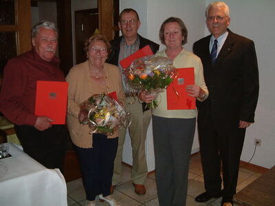 v.l.n.r.: Wilfried Krewinkel, Irmgard Sablautzki, Manfred Hintz, Rosemarie Ruhnow und Ulrich Galinsky